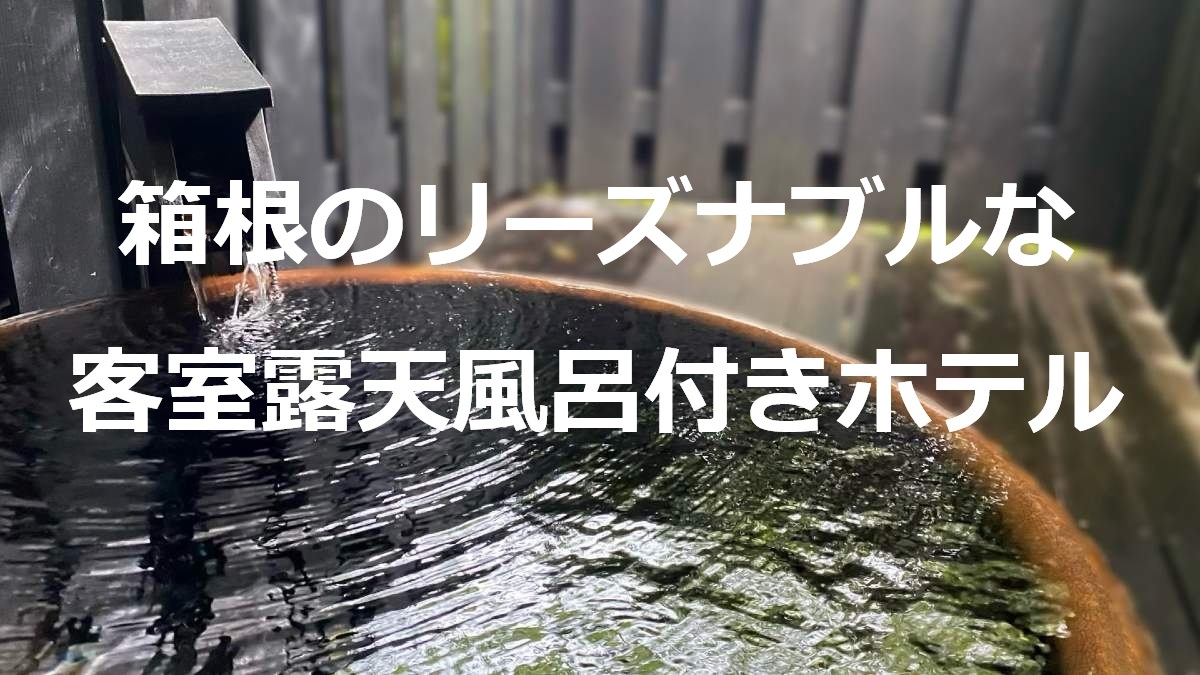 箱根のリーズナブルな客室露天風呂付きホテル