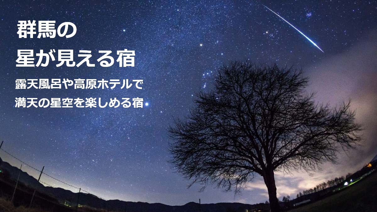 群馬の星が見える宿 露天風呂や高原ホテルで満天の星空を楽しめる宿