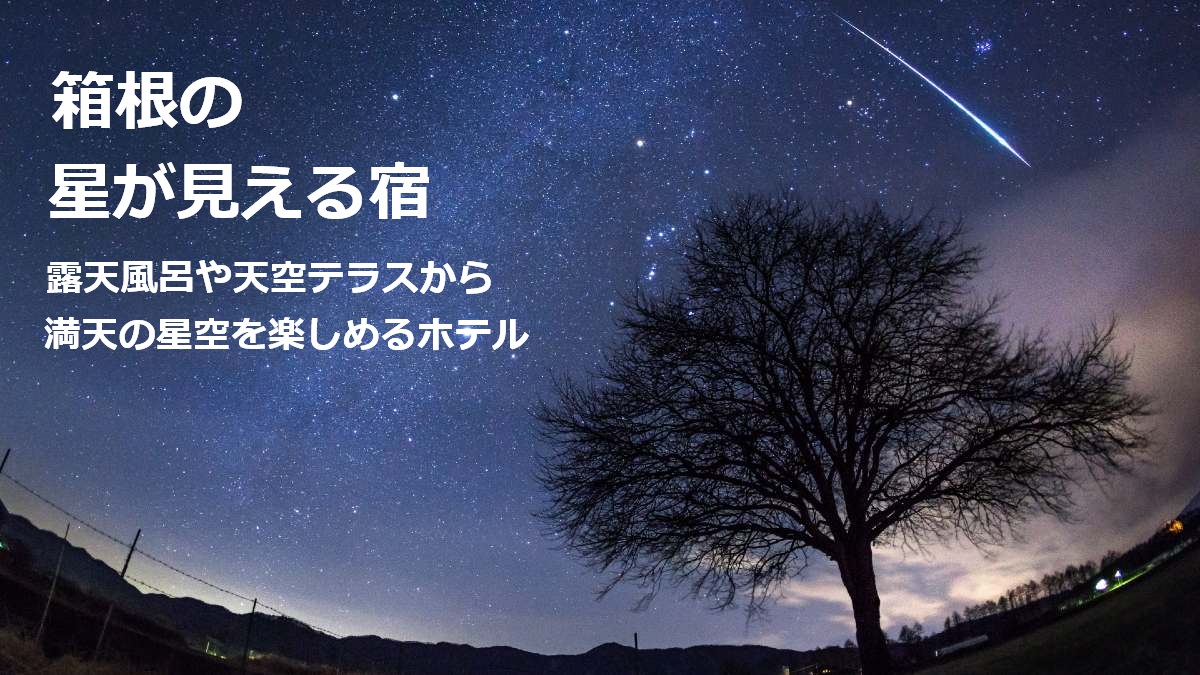 箱根の星が見える宿 露天風呂や天空テラスから満天の星空を楽しめるホテル