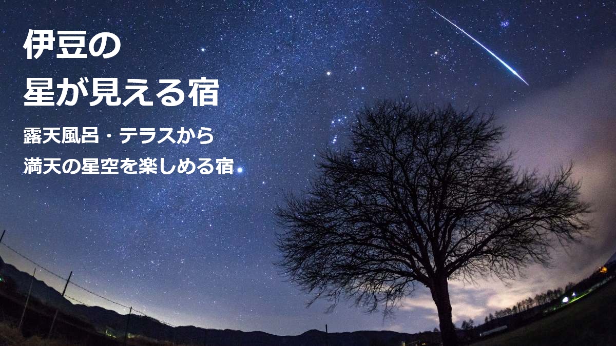伊豆の星が見える宿 露天風呂・テラスから満天の星空を楽しめる宿